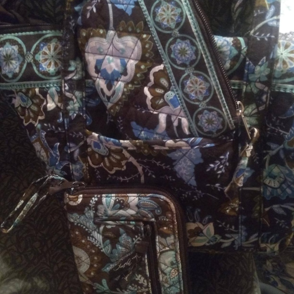 Retired Vera Bradley Blue Java Bag and Wallet